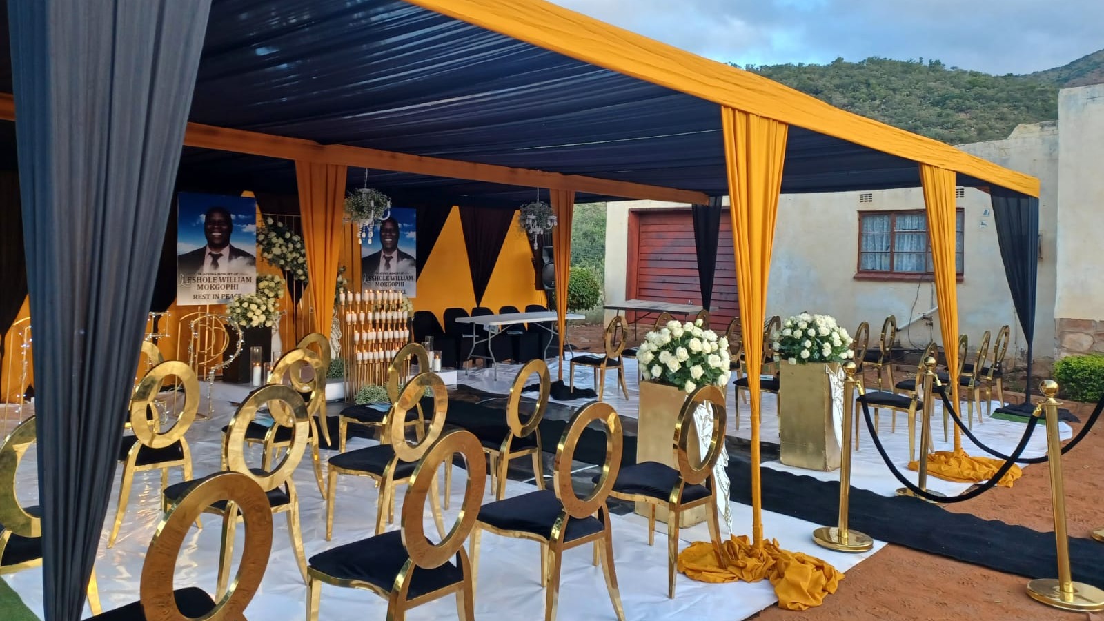 Elegant Funeral Setup